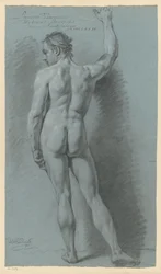 Stojící mužský akt, pohled zezadu (1. cena 1774)