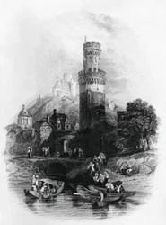 Ilustrace pro malomocného z Aosty, román Xaviera De Maistre (1763-1852), rytina