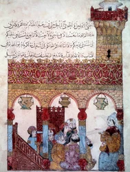 Putující navigátor Abu Zayd (Abu Zayd, Abu Zayd) v mešitě Basra (Basra) -1122) osvícený Yahya Mahmud al-Wasd al-Wasod ITi (al W