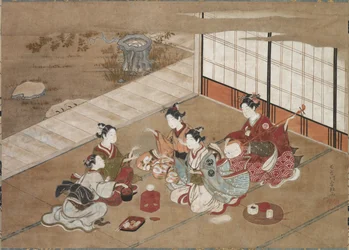 Hraní ruční hry, c. 1760.
