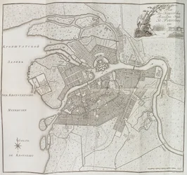 Mapa Petrohradu, 1790.