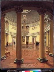 Rotunda Zimního paláce v Petrohradě - obraz Jefima Tucharinova (?), olej na plátně