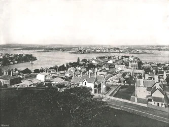 Pohled z North Shore, Sydney, Austrálie, 1895.