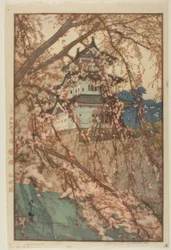 Hrad Hirosaki, ze série "Osm pohledů na třešňové květy"