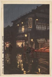 Dvanáct scén Tokia: Kagurazaka Street po nočním dešti (Tôkyô jûni dai: Kagurazaka-dôri, ugo no yoru),