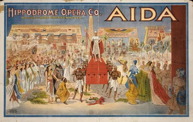 Aida, kolem roku 1908 (barevná litografie)