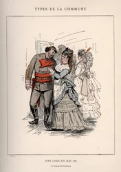 Pařížská komuna: kostým UNE LOGE EN KVĚTEN 1871 (7) v „“ Les Communeux