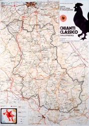 Mapa oblasti Chianti Classico