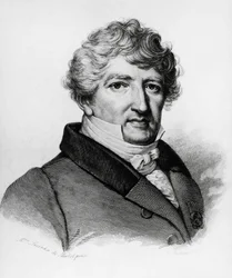 Portrét Georges Leopold Chretien Frederic Dagobert Cuvier (1769-1832), francouzský biolog, rytina