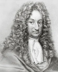 Portrét Gottfrieda Wilhelma von Leibnize (1646-1716), německého matematika, filozofa a vědce, rytina