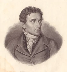 Portrét italského sochaře Antonia Canovy (1757-1822), mědirytina A Locatelliho z malby Giuseppe Bossi
