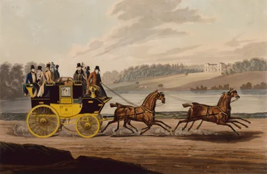 Royal Telegraph Manchester (barevná rytina)