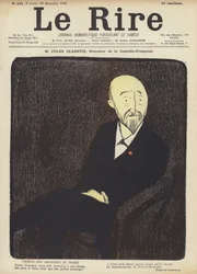 Jules Claretie, ředitel La Comedie-Francaise, ilustrace pro Le Rire