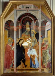 Prezentace v chrámu Malba na dřevě od Bartola di Fredi (1330-1410) 14. století ne. 1,9x1,25m