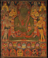 Buddha Amoghasiddhi s osmi bódhisattvami