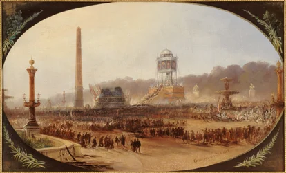 Francouzsky: Cérémonie funèbre sur la place de la Concorde, en l