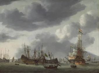Scéna z přístavu Amsterdam
