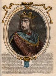 Portrét Saint Louis (Saint-Louis, Louis IX (1214-1270) - Saint Louis IX (1214-1270) francouzský král - rytina z 