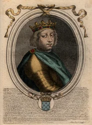 Portrét Karla IV. Bela (1294-1328), francouzského krále - Karel IV. 