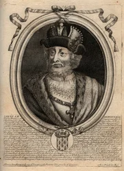 Portrét Ludvíka I. Zbožného (778-840), francouzského krále - Ludvíka I. 