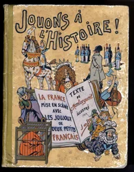 Obálka knihy „“ Joujoux a l’histoire: la France inscenovaná s Joujoux de deux petits Francais““. Ilustrace Job (Jacques-Marie Gaston Onfray a Breville) (1858-1931) 1908. Soukromá sbírka.