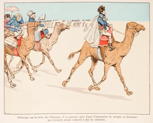 Jacques Marie Gaston Onfroy de Breville dit JOB (1858-1931) - Napoleon Bonaparte na expedici do Egypta s Armee a vědci v roce 1798, soukromá sbírka