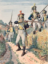 Jacques Marie Gaston Onfroy de Breville dit JOB (1858-1931) - Výstroj francouzských jednotek všech dob: Legion de la Vistula, pěchota (1808 - 1814), soukromá sbírka