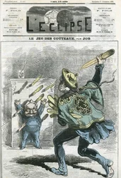 Le jeux des knives, Adolphe Thiers (1797-1877), francouzský historik a státník. Obálka v „“L