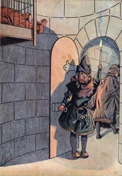 Scéna dějin Francie v hračkách: spiknutí proti králi Ludvíku XI. (1423-1483) s Charlesem Le Temerairem byl Jean Balue (1421-1491) 23. dubna 1469 na 11 let zamčen v jedné ze železných klecí krále Ludvíka XI. “” Joujoux a l