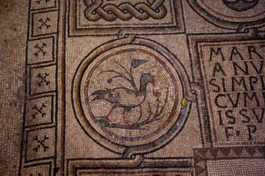 Detail podlahové dekorace (mozaika)