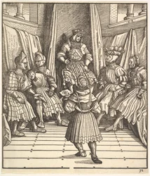 Ilustrace z Bílého krále Der Weiß König, 15.-16. století.